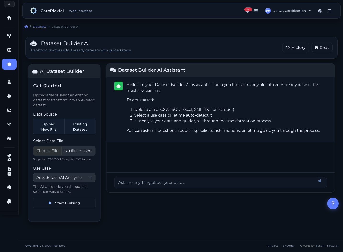 Dataset Builder AI — conversational data preparation with natural language